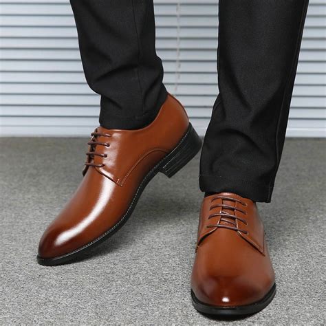 brown dress shoes with black pants